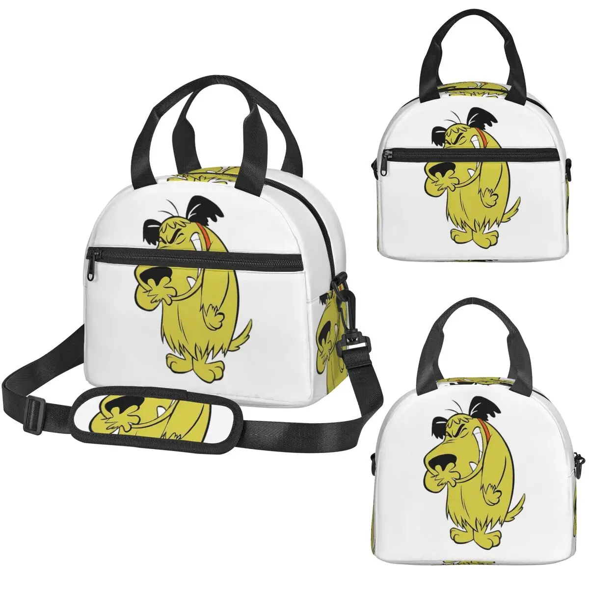 Muttleys Laughings Classic Wackys Racess Cartoon Dog Insulated Lunch Bag for Women Office Cooler Thermal Box Tote Lunch Boxes