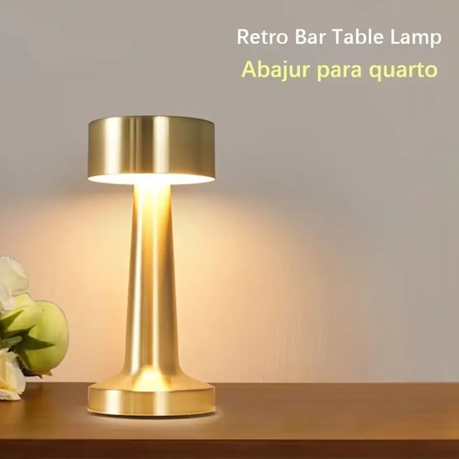 USB Rechargeable LED Retro Bar Table Lamps Wireless Touch Sensor Desktop Night Light for Restaurant Hotel Coffee Room Decoration