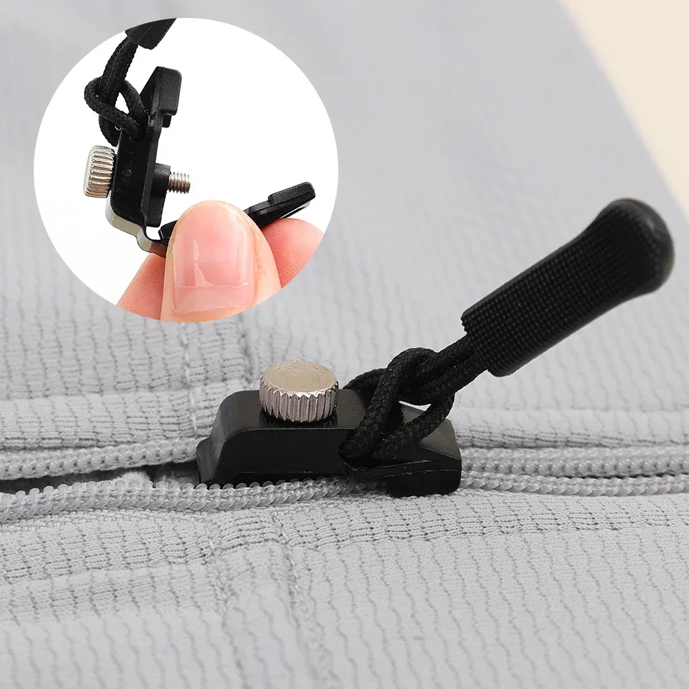 Kit de reparación de cremallera Universal, cabezal de cremallera desmontable instantáneo rápido, tirador deslizante de cremallera de repuesto para chaqueta, bolsos, abrigo, costura gratis