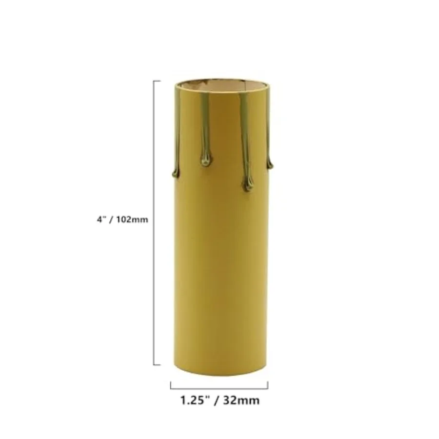 4 Inch Tall Fibre Drip Candle Covers for Medium Base E26 Edison Sockets Wholesale Pack of 6 Covers