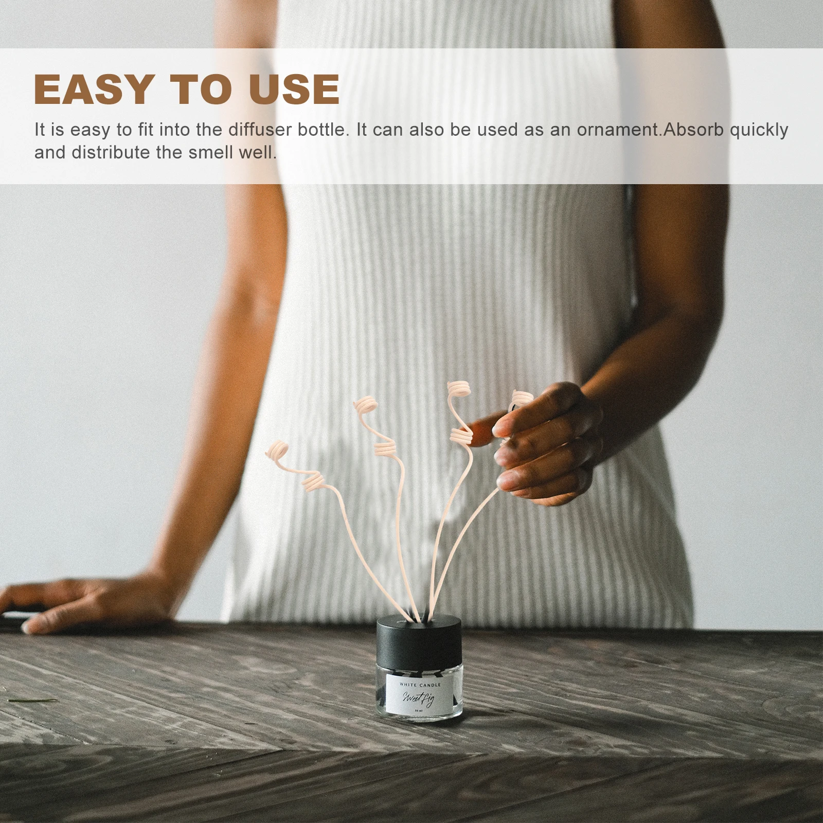 

20Pcs Wooden Aroma Diffuser Rods Fragrance Sticks for Essential Oil Home Diffuser Accessory Essential Oil Sticks