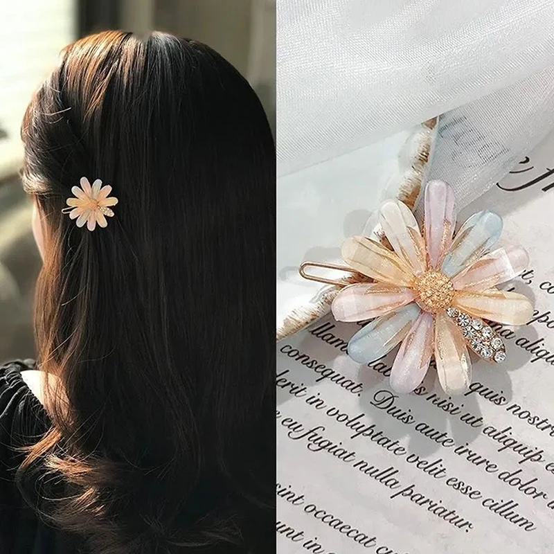 Korean Style Hair Clips For Women Fashion Jewelry Hair Accessories Simulated Pearl Rhinestone Hairpins Metal Barrettes