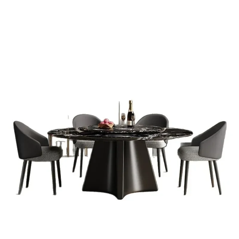 

Italian supercrystalline stone dining table and chair combination household high-end dining table light luxury hotel hotel