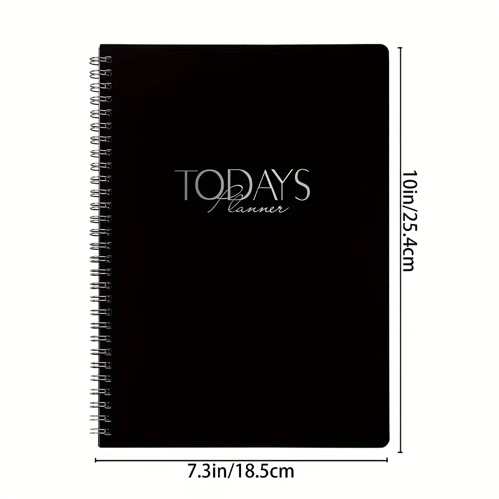 Daily Planner Notebook Spiral Bound Weekly & Daily Schedule to Do List Mood Water Intake Budget Journal