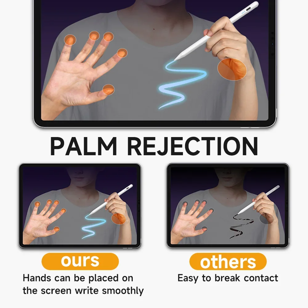 For Apple Pencil Stylus Pen iOS Tablet Touch Pen With Power Display for iPad 10 iPad Pro 11 1-4 Pro 12.9 3-6 air 3 4 5 mini 5 6