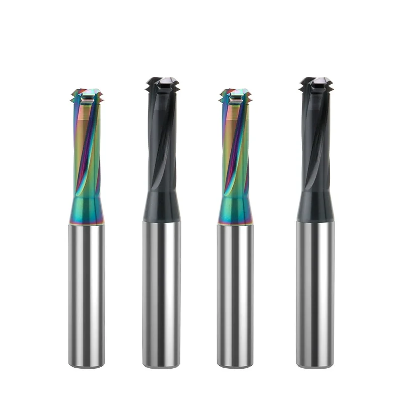New Multifunctional Three in One Chamfering Thread Milling Cutter with No Bottom Hole and High-efficiency Tooth Milling Cutter