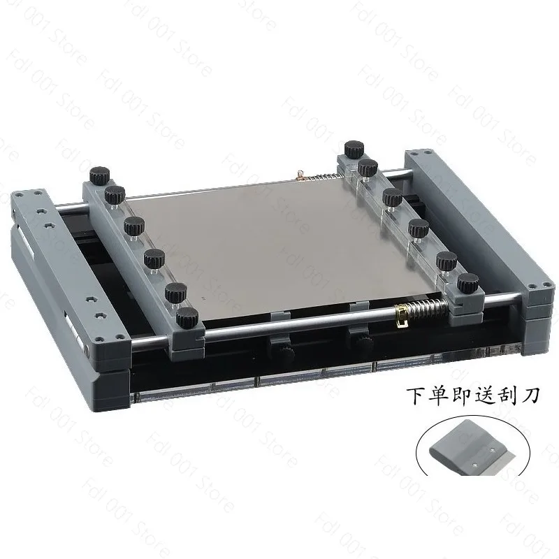 Mini Manual Solder Paste Stencil Printer Portable PCB Stencil Printing Station Handheld Screen Printing Machine250x250mm