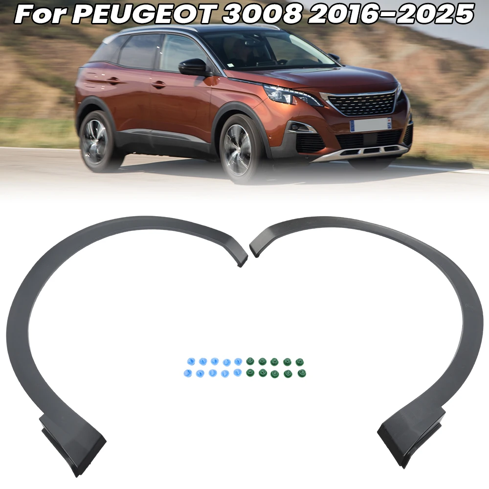 Front Wheel Arch Moulding Trim Fender For Peugeot 3008 16-25 98252888XT 98252889XT ABS Plastic Wheel Fender Eyebrows Strip Parts