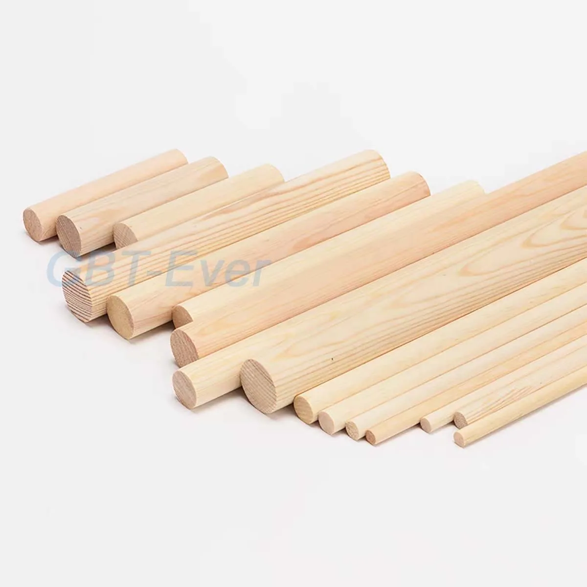 5/10Pcs Round DIY Wooden Pine Rods Sticks Building Model Woodworking Dia 8-28mm Length 100-300mm Semicircular Rod Craft Supplies