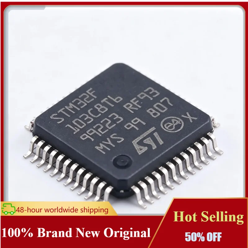 50PCS STM32F103C8T6 LQFP48 Microcontrollers - MCU Original Stock Quick Delivery Hot Selling
