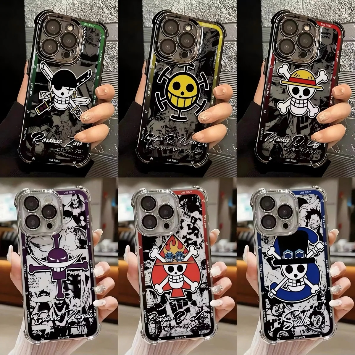 Anime Ones Pieces Plating Phone Case For Samsung S26 S25 S24 S23 S22 S21 S20 FE Note20 Edge Plus Ultra 4G 5G Anti Fall Airbag