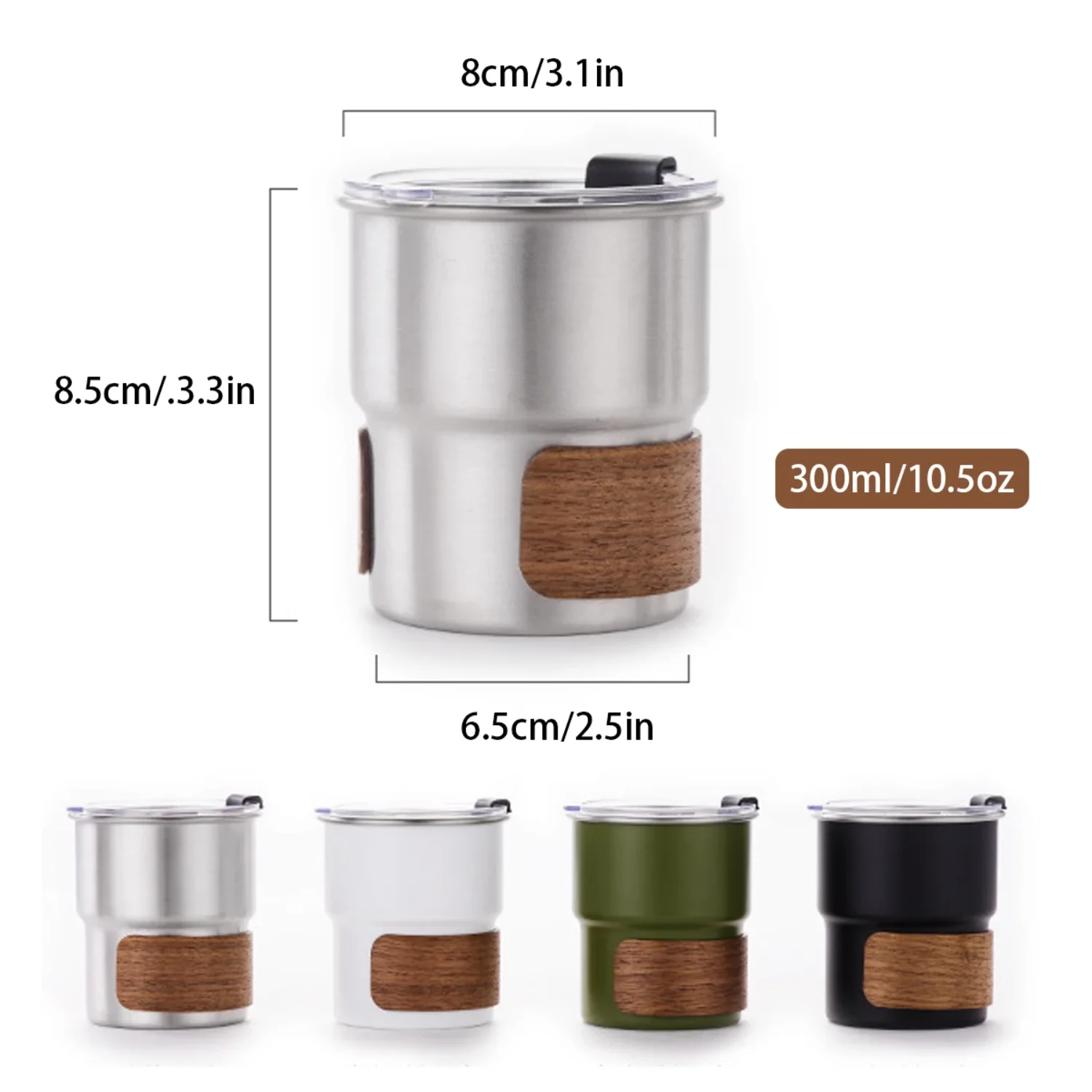 Stainless Steel Coffee & camping Mug with Lid, Portable Heat Resistant, Suitable  outdoor picnic, camping fishing