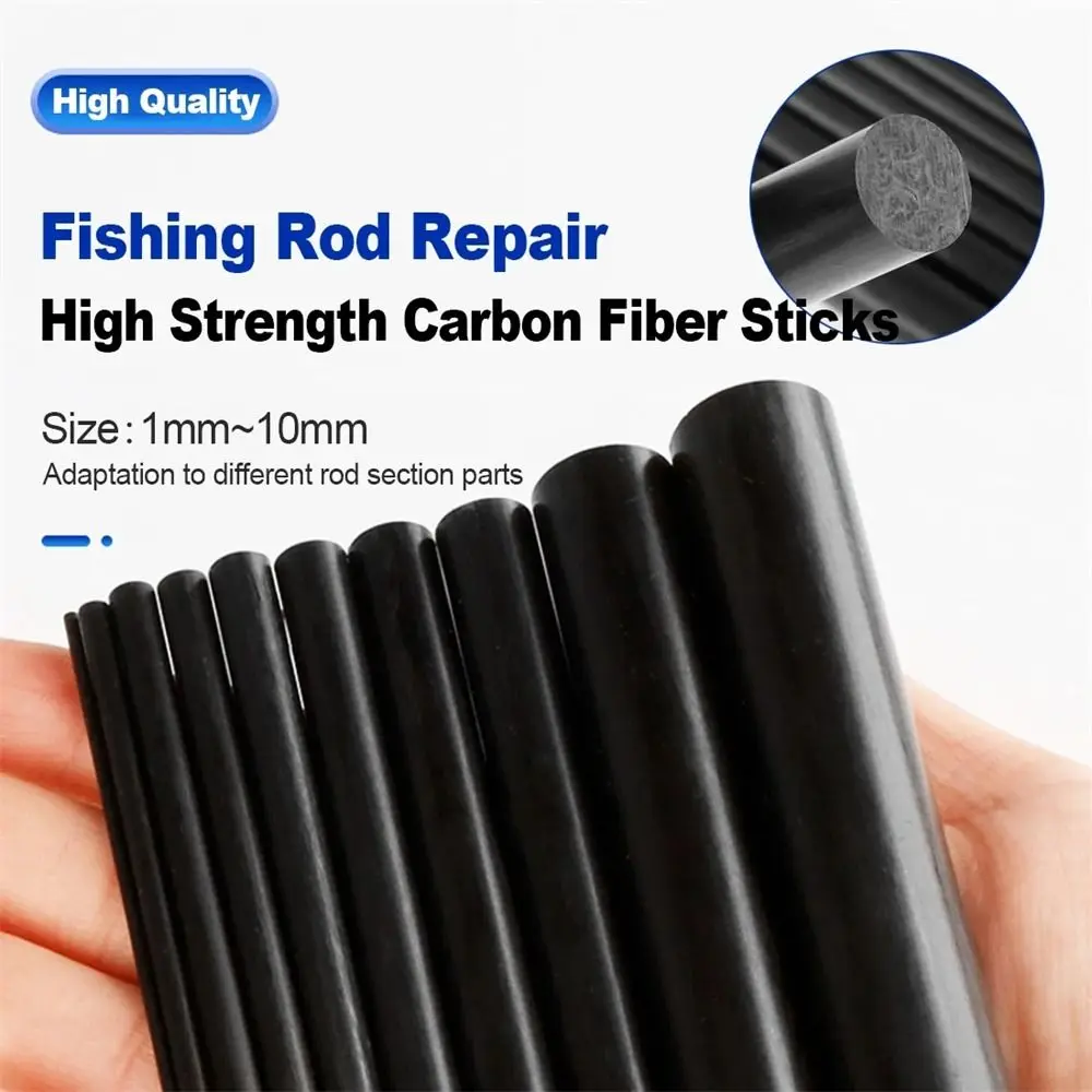 High Strength Carbon Fiber Sticks Wrapping Thread Light Weight Fishing Rod Repair Kit Reinforcement Rod Solid