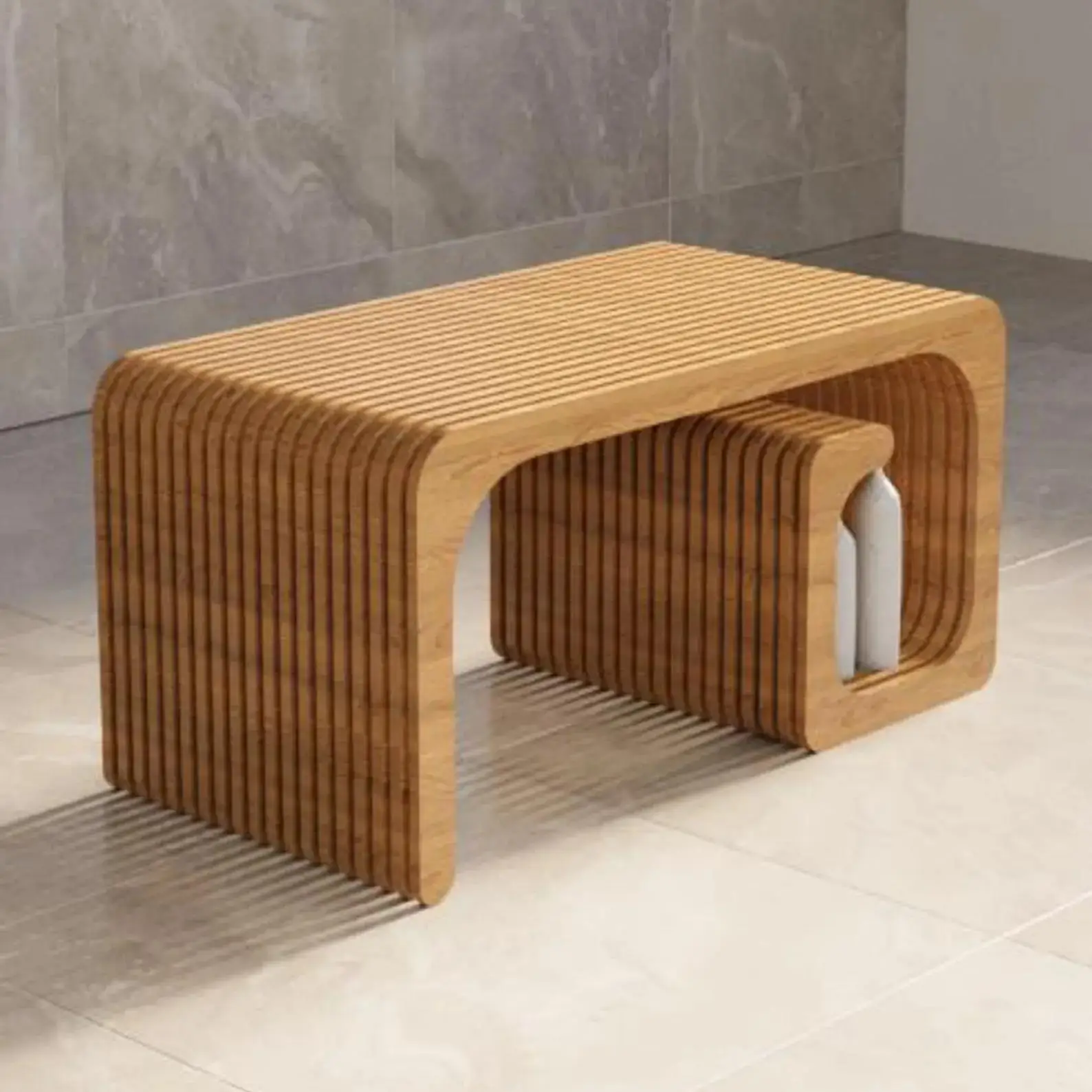 Modern Rectangle Wooden Coffee Table Storage Living Room Furniture Durable Design For Home Office Decor
