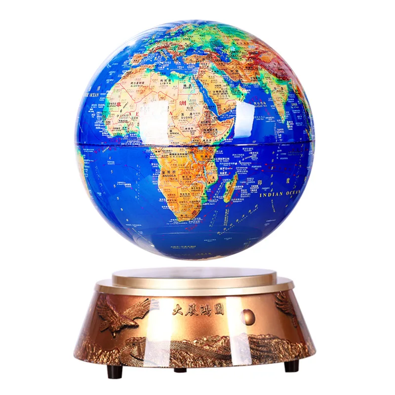 12 inch magnetic levitation globe rotating luminous desktop ornament creative ornament