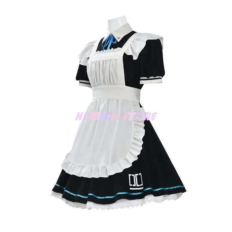 2025 New Game Blue Archive Anime Tendou Arisu Cosplay Costume Wig French Maid Lolita Skirt Woman Kawaii Sexy Carnival Hallowe AA