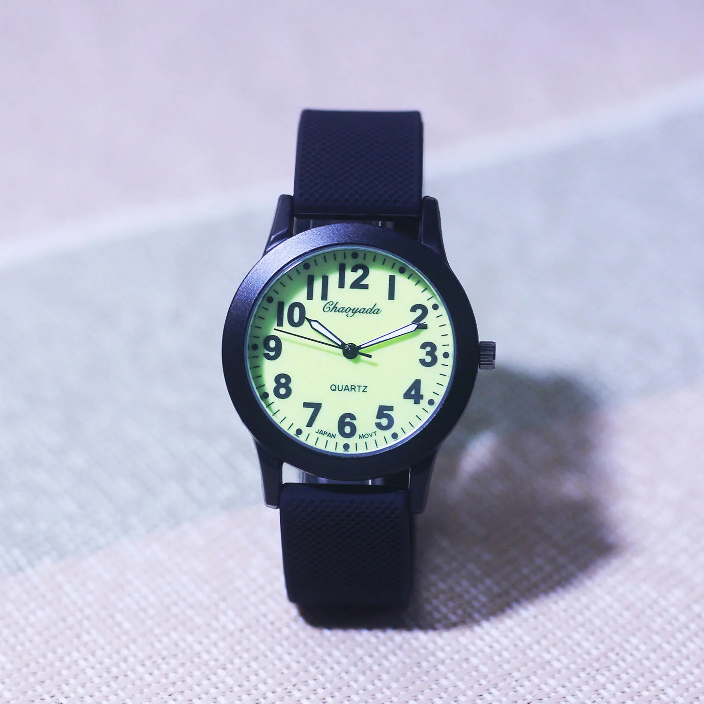 Man Woman Stylish Chaoyada Quartz Watches Children Boys Girls Students Luminous Dial Watches Soft Silicone Strap Japan Movement
