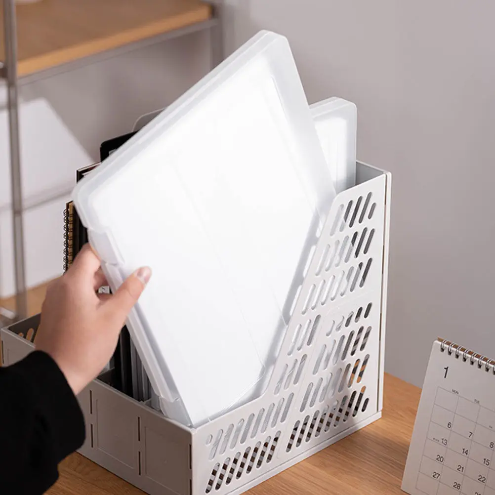 

1Pcs A4 File Box Heavy Duty PP Document Storage Container Portable Desktop Organizer for Papers Certificates Magazines Home