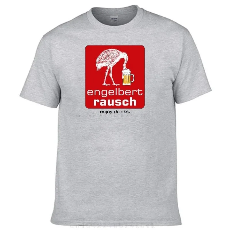 2026 New Cartoon Short Sleeve T-Shirt Men's  Cotton Beer Engelbert Lauscher Humorous Simulation Leisure Cartoon