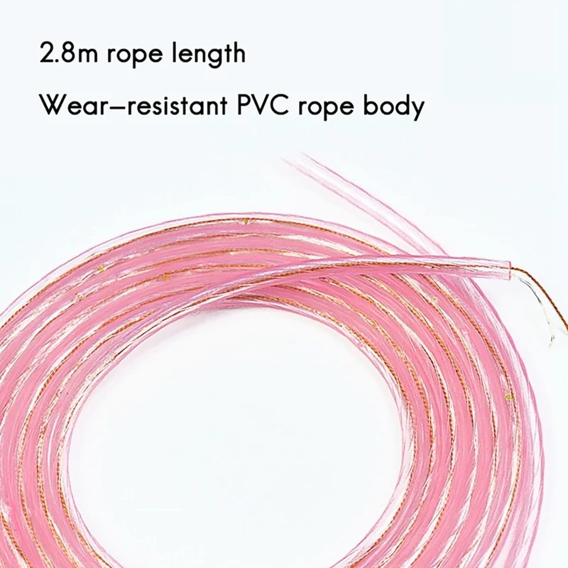 Light Up Jump Rope LED Skipping Rope Colorful LED Fitness Jump Ropes For Women Men Training Workout Weight Loss Pink