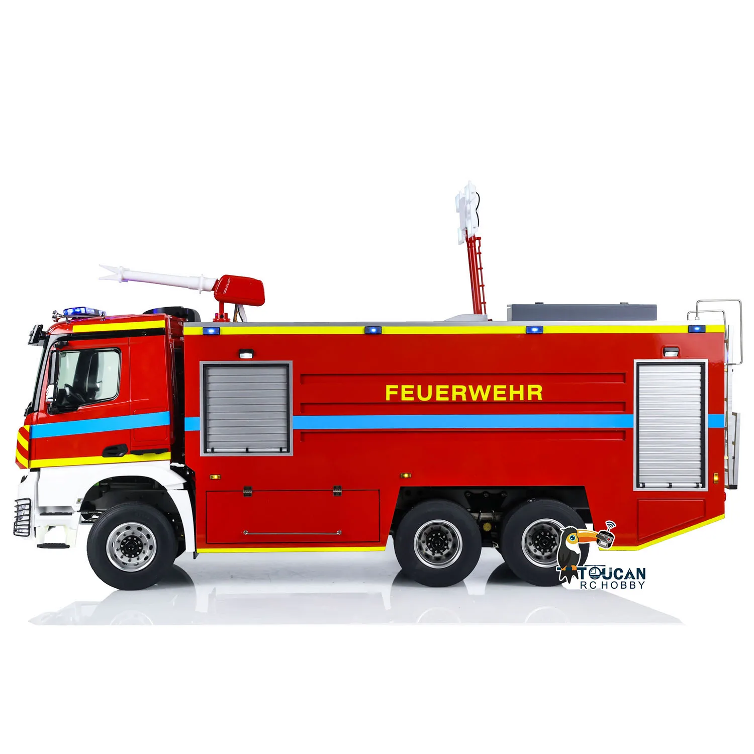 6x6 1/14 RC Fire Truck RTR Remote Control Painted Assembled Sound Light System 2-speed Transmission Vehicles Model Toy