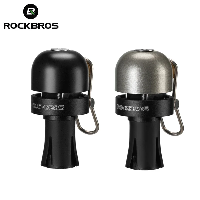 

ROCKBROS Handlebar Plug Bicycle Bell 80db Clear Loud Sound Rustproof MTB Road Bike Horn Suitable for 22.2mm Handle Dust Plug