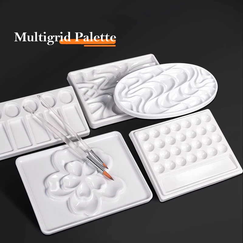 Bview Art 1pcs Palette for Painting, Daily Art Supplies for Art Students, Watercolor Paint Mixing Tray, Paint Palette