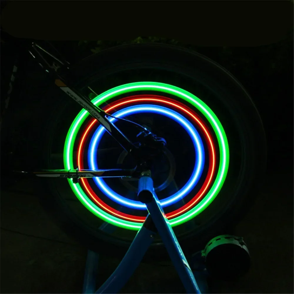 1pc Bicycle Spoke Light Waterproof Shining Bike LED Wheel Tire Flicker Decorative Lamp Safety Warning Cycling Gear Accessory