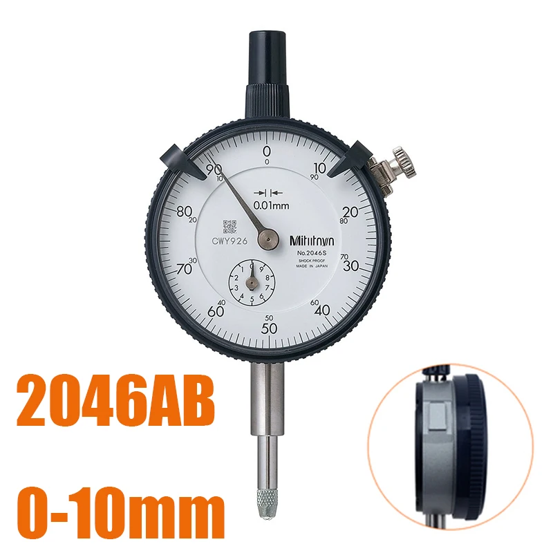 Origineel 2046 2109A meetklok AB hoge precisie 0-1mm 0-10mm 0-0.8mm 513-404 513-475 513-415 513-401E 513-444 454