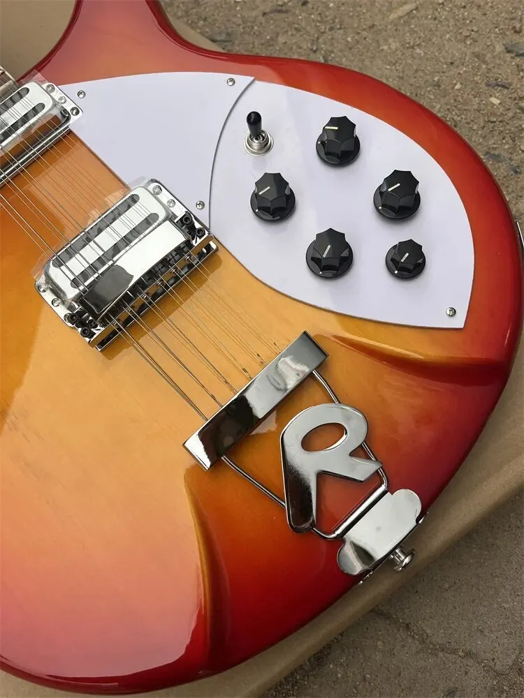 

Новая высококачественная 12-струнная гитара 2026 года, с R-образным бриджем, полуполая гитара