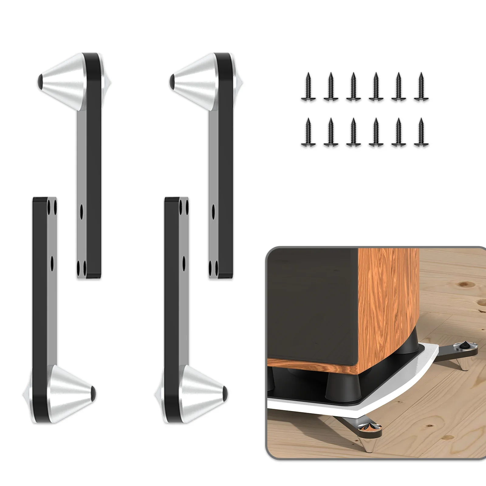

High Quality Speaker Stand Foot Subwoofer Shockproof Spike Bracket Speaker Spike Shock Absorber Stud Trip