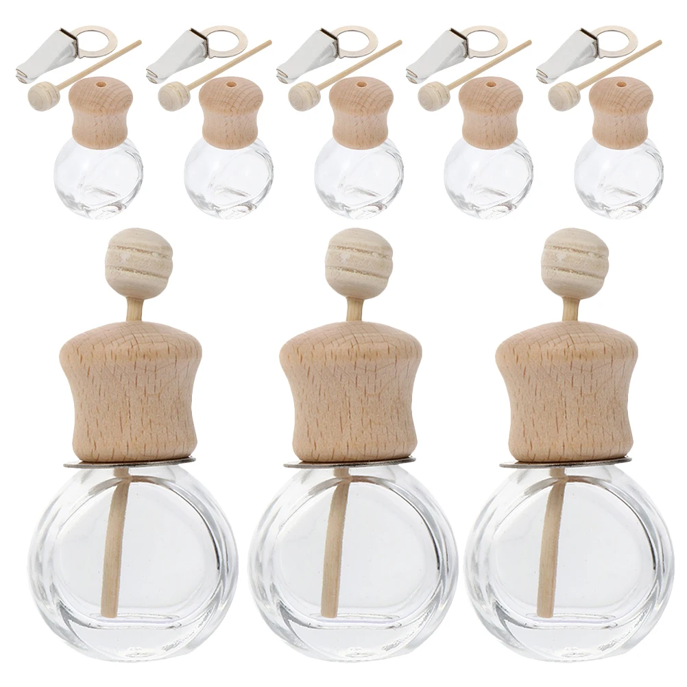 

8pcs Air Freshener Clips 10Ml Glass Bottles Car Perfume Vent Aromatherapy Bottle Odor Fragrance Dispenser Scented