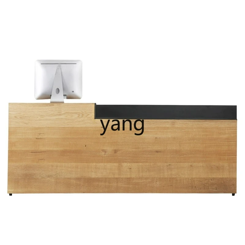 

LTT Homestay Hotel Cashier Desk Modern Simple Solid Wood Front Desk Office Desk
