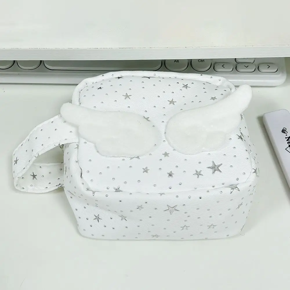 INS Star Wings Storage Bag Large Capacity Handheld Makeup Bag Zipper Design Cosmetic Pouch Miscellaneous Storage