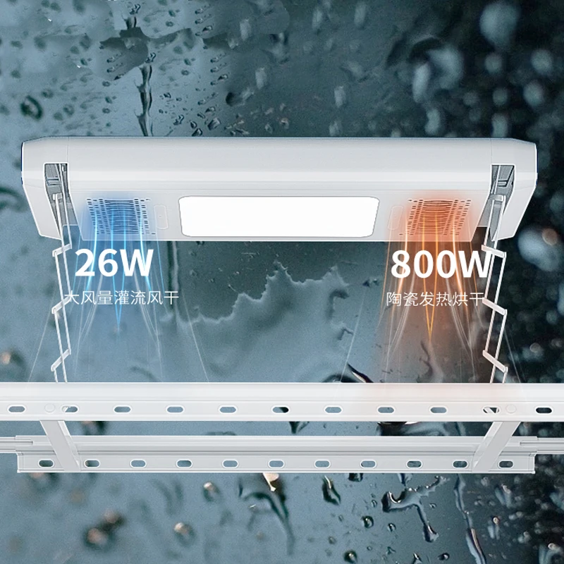2024 Smart Ceiling Electric Hanger Automatic Drying Rack Heating Drying Rack 45 Kg