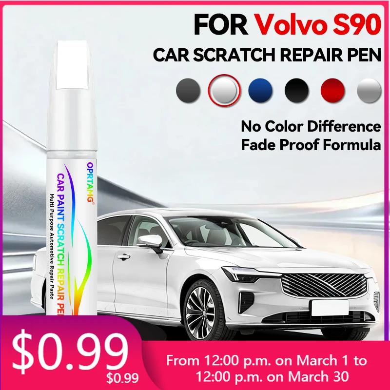 

Набор для ремонта автомобильной краски: карандаш-корректор для удаления царапин, аксессуары для самостоятельного ремонта авто для Volvo S90 (белый 707, серый 722, коричневый 720, синий 723)