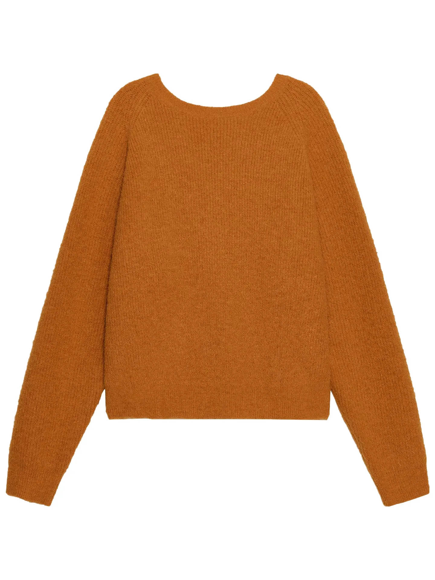 سترة نسائية محبوكة مستديرة لشتاء 2025 سترة ناعمة بعقدة با ديكور فضفاض مناسب غير رسمي بطول ort #5