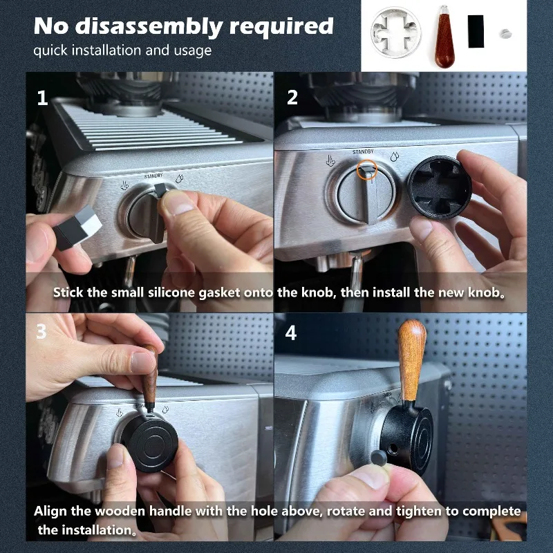 Upgraded Steam Wand for Italian-style Espresso Machines, Works with Breville Sage Barista Express BES870XL, BES875, and BES876 view 3