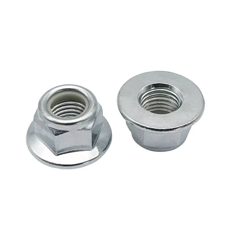M3 M4 M5 M6 M8 M10 White Zinc/316 Stainless Steel Flange Lock Nut Lock Nut Insert Lock Nut Self-Locking Nylon Lock Nut