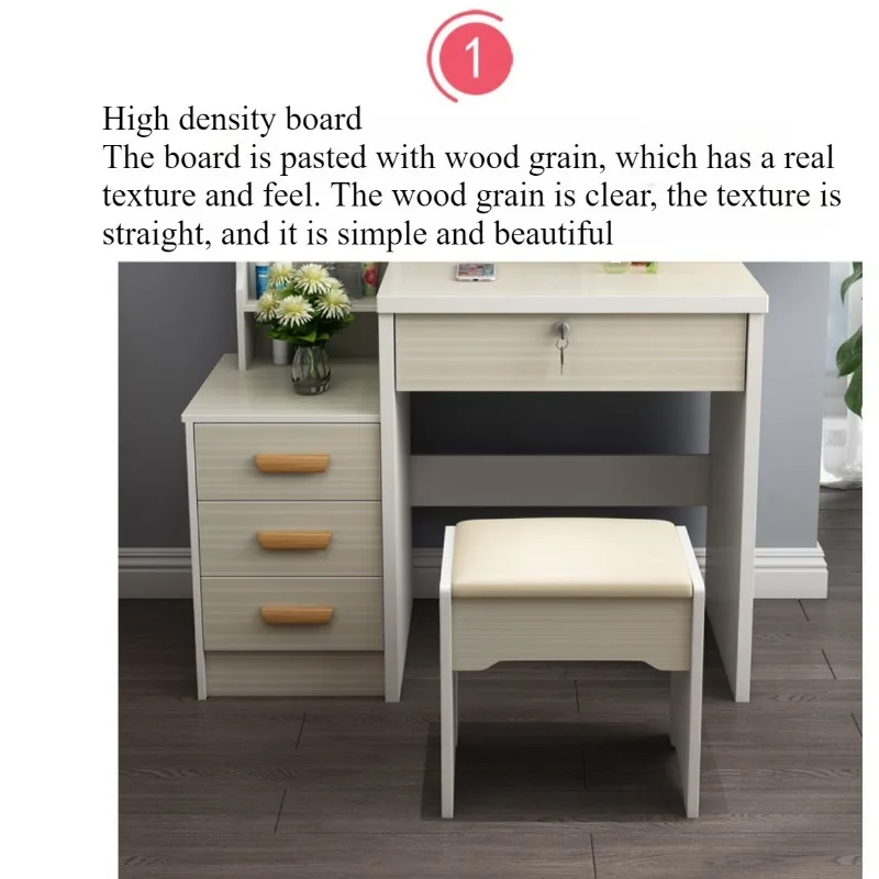 طاولة الزينة، غرفة نوم شقة صغيرة، طاولة زينة حديثة وبسيطة، خزانة تخزين، طاولة زينة متكاملة #6