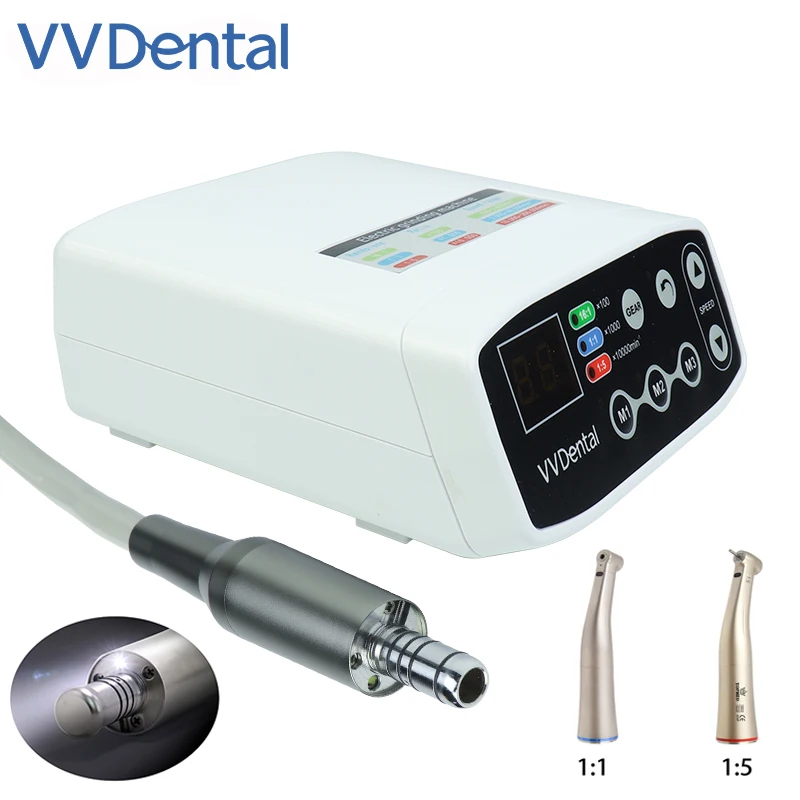 Dental Brushless Electric LED Micro Motor Can Work With 1:5 1:1  Contra Angle Dentist Low Speed Handpiece Lab Tools