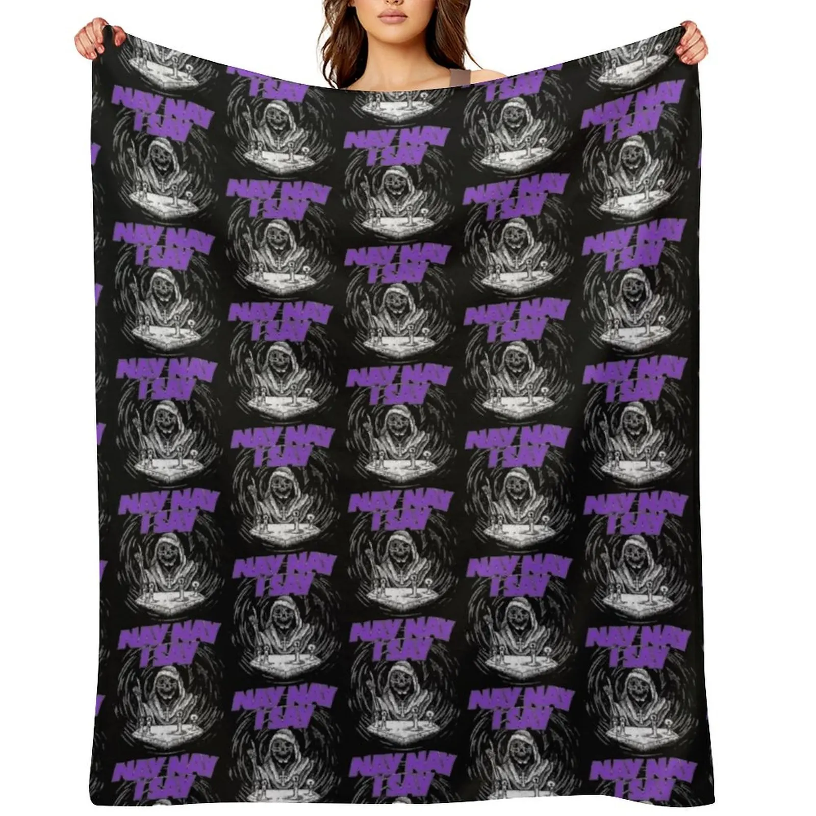 Bailey-Sarian Band Merch Nay-Nay Throw Blanket Soft Plaid Camping Sleeping Bag Beautifuls Blankets