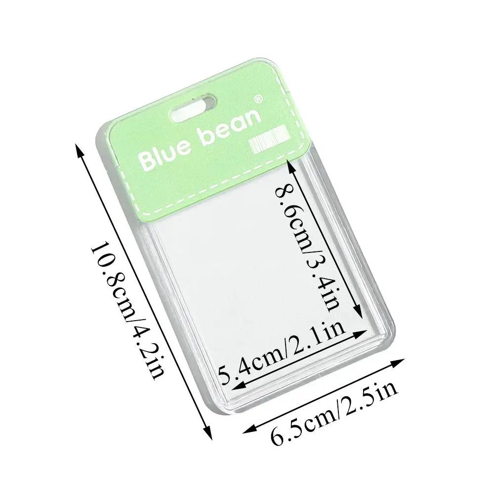 INS Acrylic Transparent Card Sleeve Idol Gu Card Storage Access Control Small Card Holder Hard Shell Double Card Protective Case