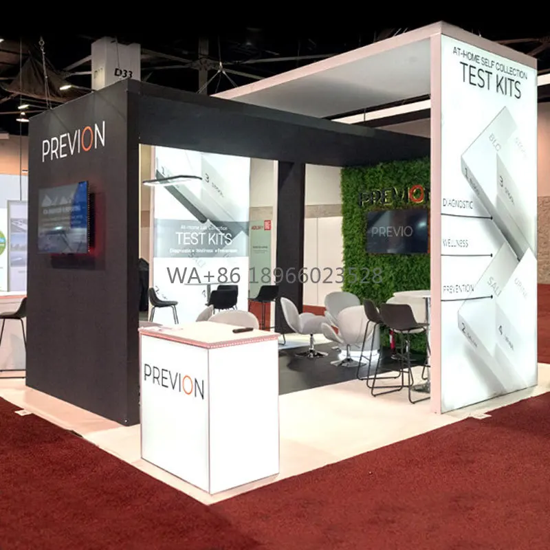 

20x20 Trade Show Displays Booth Expo Stand Seg Aluminium Backlit Modular Exhibition Booth with TV