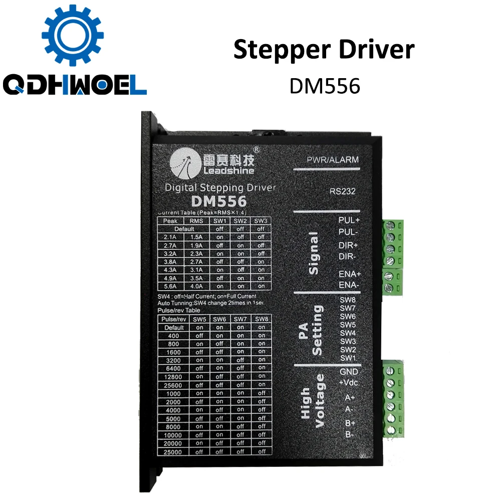 

QDHWOEL Leadshine 2 Phase Stepper Driver DM556 20-50VAC 0.5-5.6A