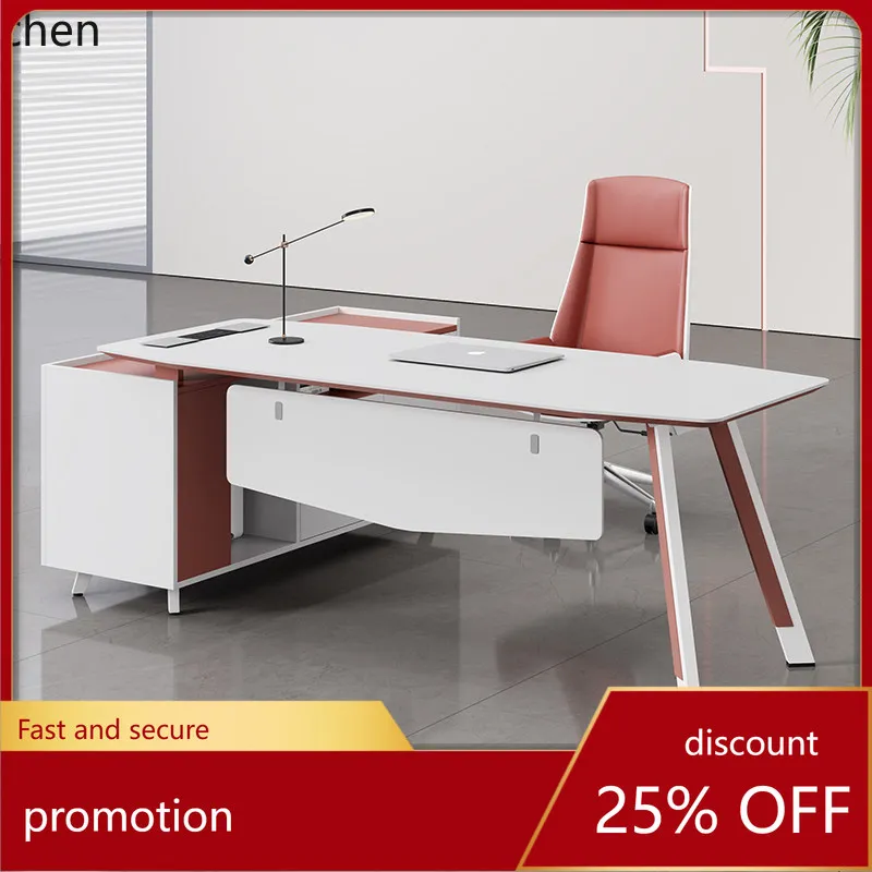 HT Executive Desk Office Desk High-end Manager Desk and Chair Set Simple Modern Office Furniture