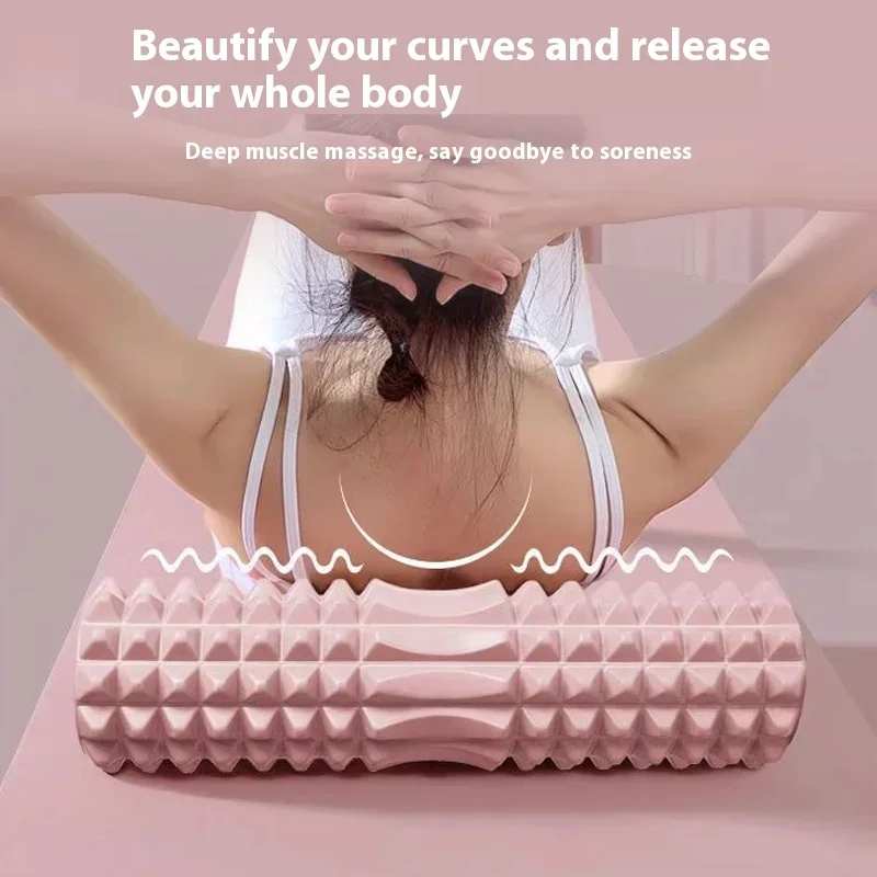 اليوغا رغوة الأسطوانة نحت الجسم المنزل الصالة الرياضية الجسم كله تدليك العضلات الاسترخاء إعادة التأهيل الرياضي 45*12 سنتيمتر