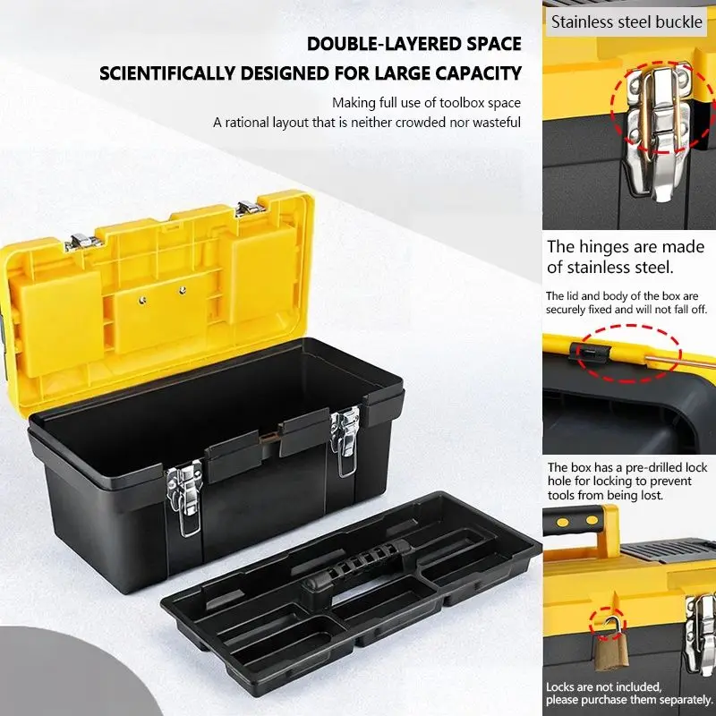 Small Household Storage Box Large Industrial Portable Plastic Automotive Hardware Tool Storage Box Suitable for Electricians
