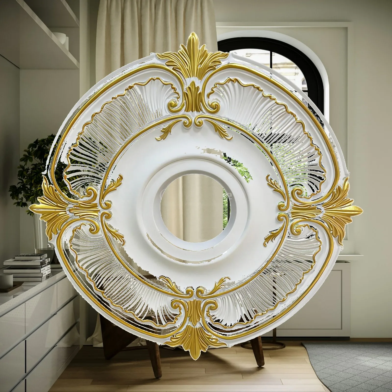 Ceiling Medallion Lamp Plate Sturdy Home Decor Modern Ceiling Base Decorative for Light Fixtures for Entryway Office Living Room