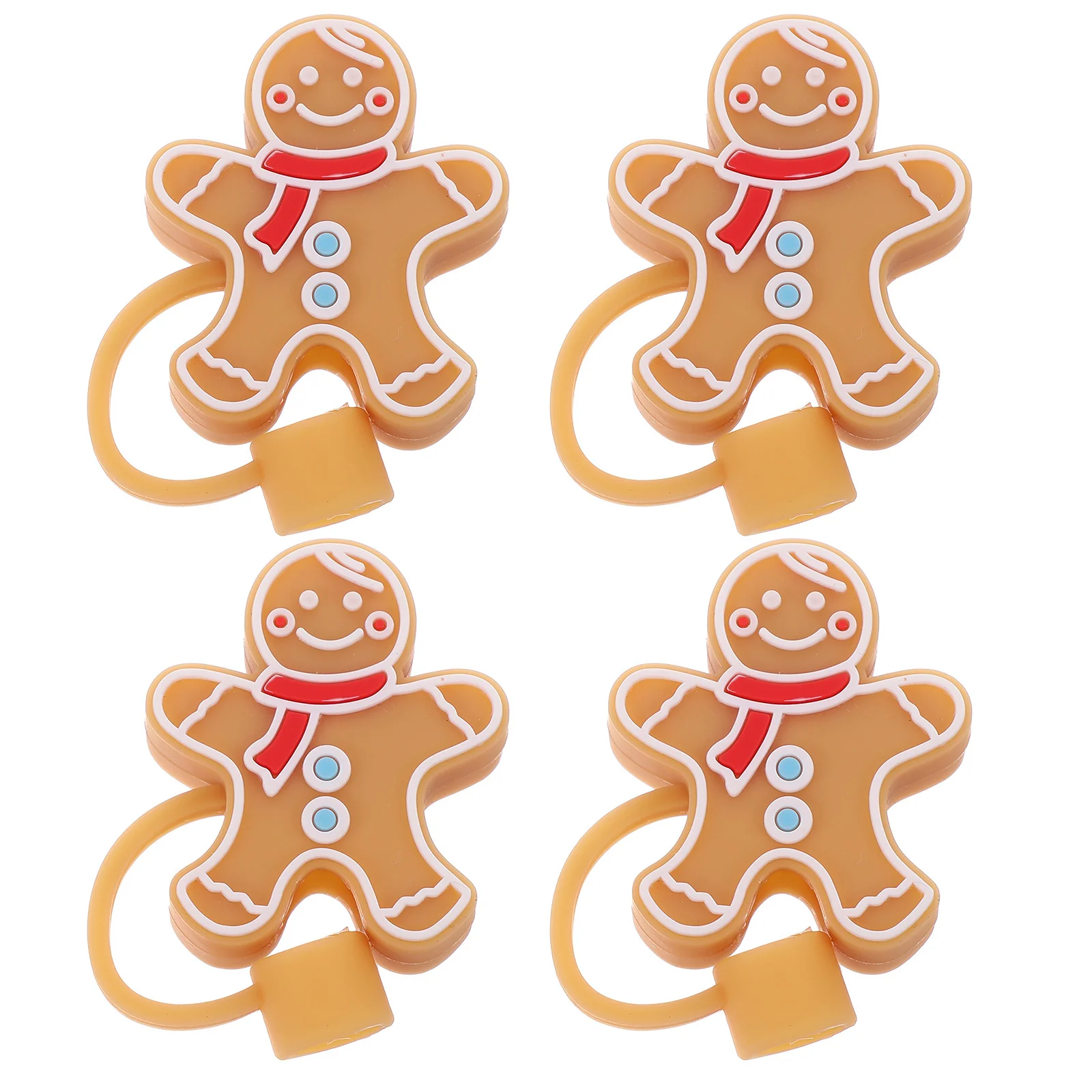 4 قطعة أغطية قش السيليكون الصغيرة لطيف القش سدادة نصائح قبعات لشفاطات قابلة لإعادة الاستخدام الغبار واقية المقابس الزخرفية للمشروبات الباردة #6